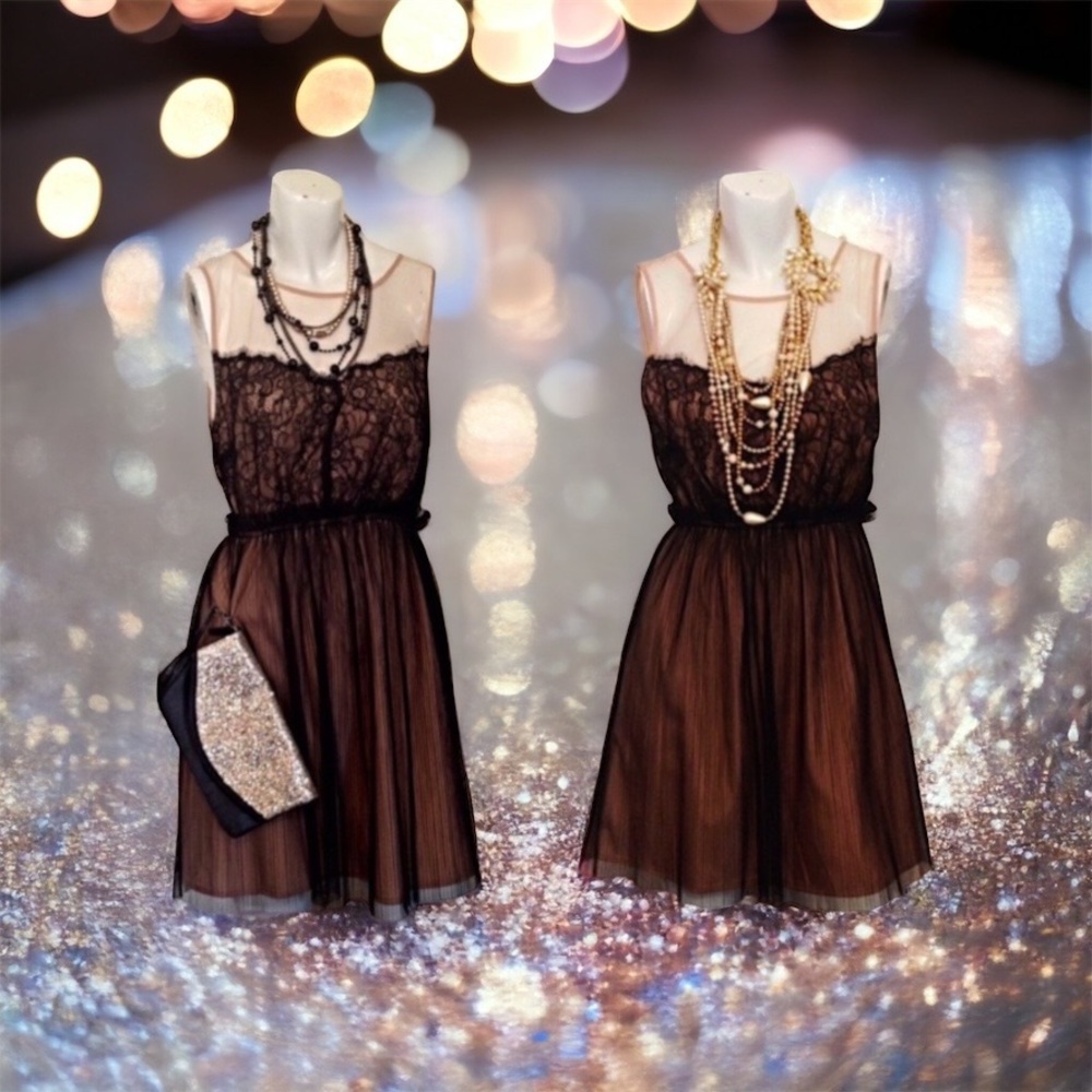 🖤Black Lace Cocktail/Party Dress Size 6🖤